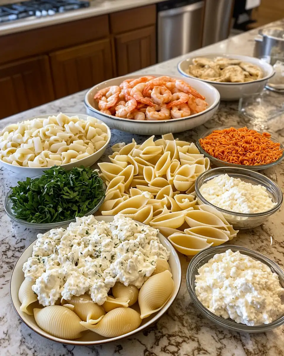 Dive into Decadence with Creamy Seafood Stuffed Shells 4 Ingredients for Dive into Decadence with Creamy Seafood Stuffed Shells