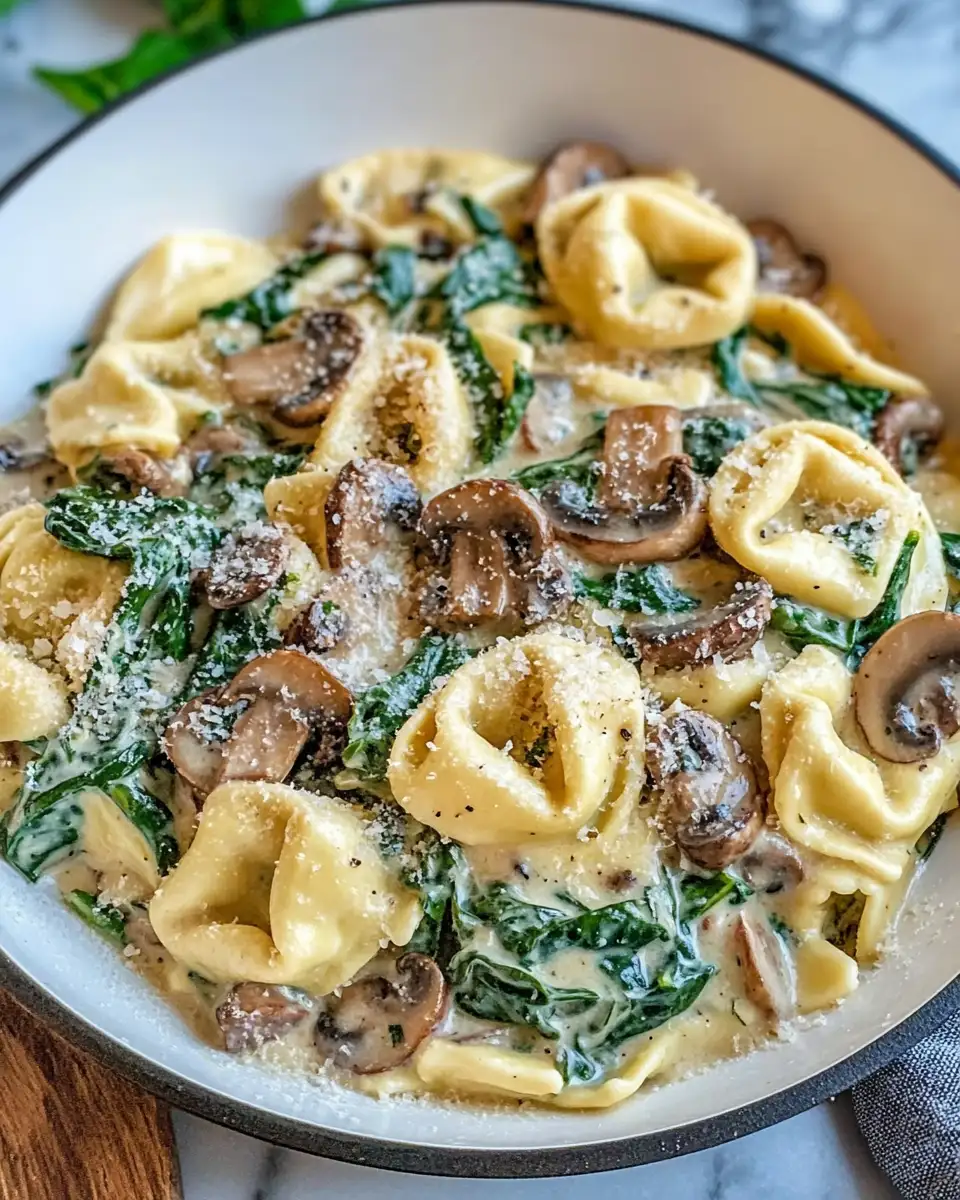 Indulge in Comfort: Creamy Spinach and Mushroom Tortellini Skillet Delight - Featured Image
