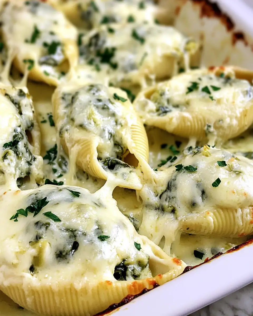 Indulge in the Ultimate Comfort: Creamy Spinach Artichoke Stuffed Shells Delight - Featured Image