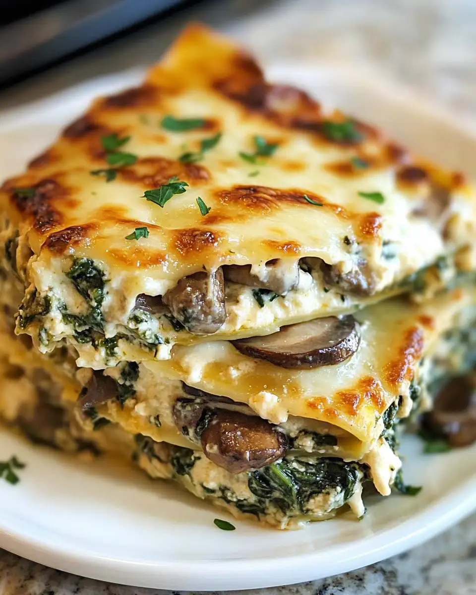 Decadent Layers: Indulge in Creamy Spinach & Mushroom Lasagna - Featured Image