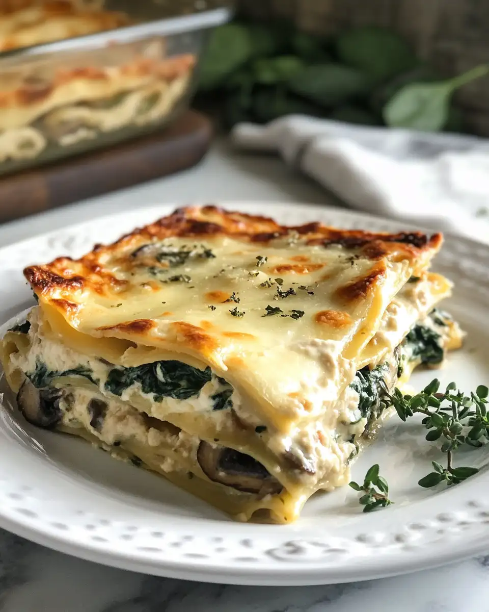 Unleash Comfort with Our Creamy Spinach & Mushroom Lasagna Delight - Featured Image