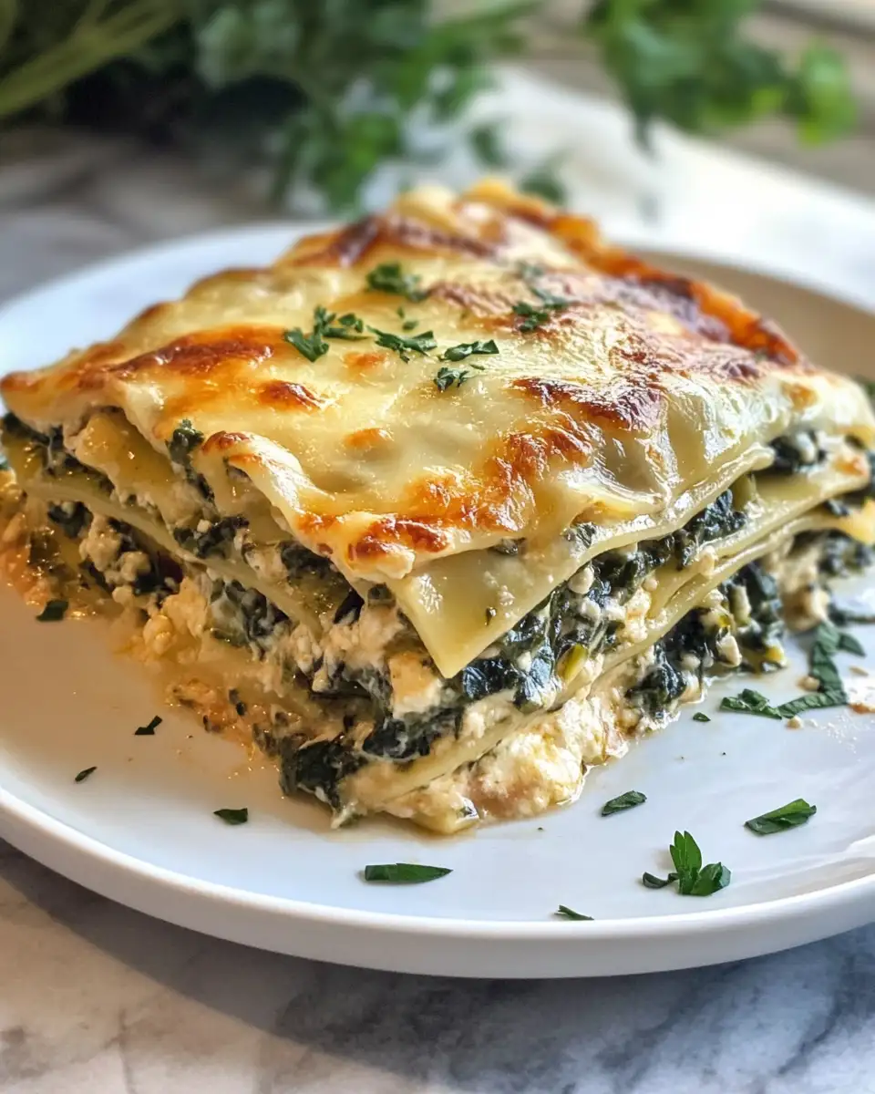 Unleash Comfort with Our Creamy Spinach & Mushroom Lasagna Delight 6 Final dish - Unleash Comfort with Our Creamy Spinach & Mushroom Lasagna Delight