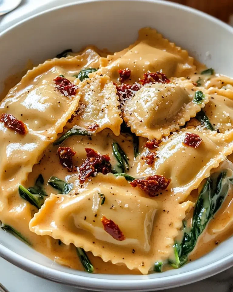 Indulge in Comfort: Creamy Sun-Dried Tomato & Spinach Ravioli Delight - Featured Image