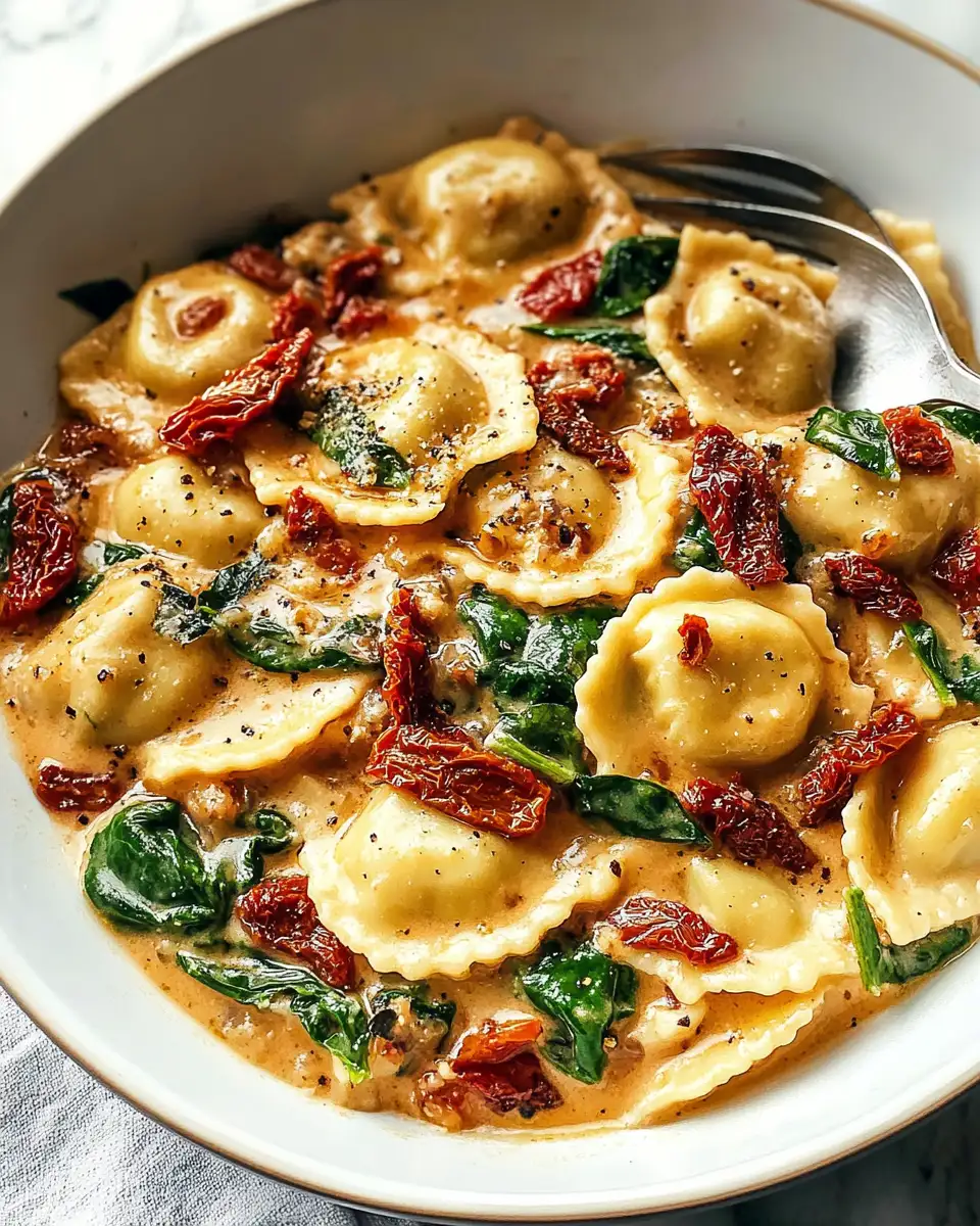 Indulge in Irresistible Flavors with Creamy Sun-Dried Tomato & Spinach Ravioli - Featured Image