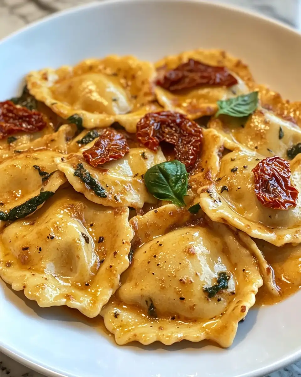 Indulge in Irresistible Flavors with Creamy Sun-Dried Tomato & Spinach Ravioli 6 Final dish - Indulge in Irresistible Flavors with Creamy Sun-Dried Tomato & Spinach Ravioli