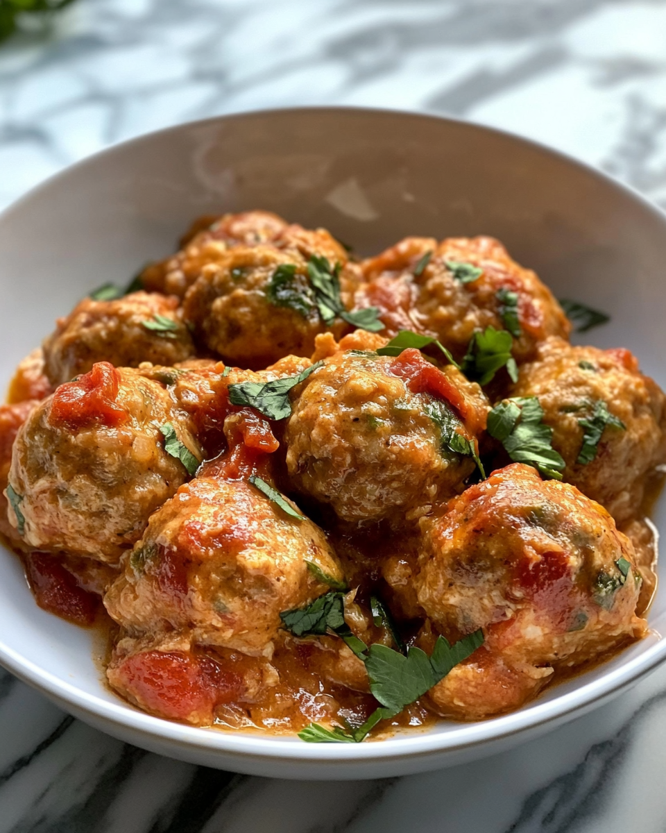 Final dish - Savor the Flavors of Creamy Tuscan Chicken Meatballs