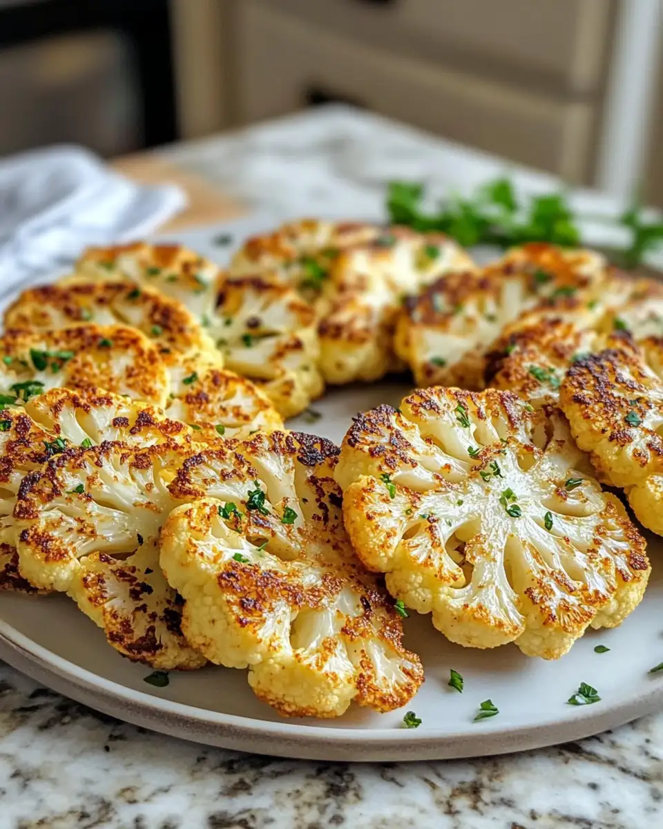 Final dish - Irresistibly Crispy Parmesan Cauliflower Steaks to Elevate Your Dinner Game