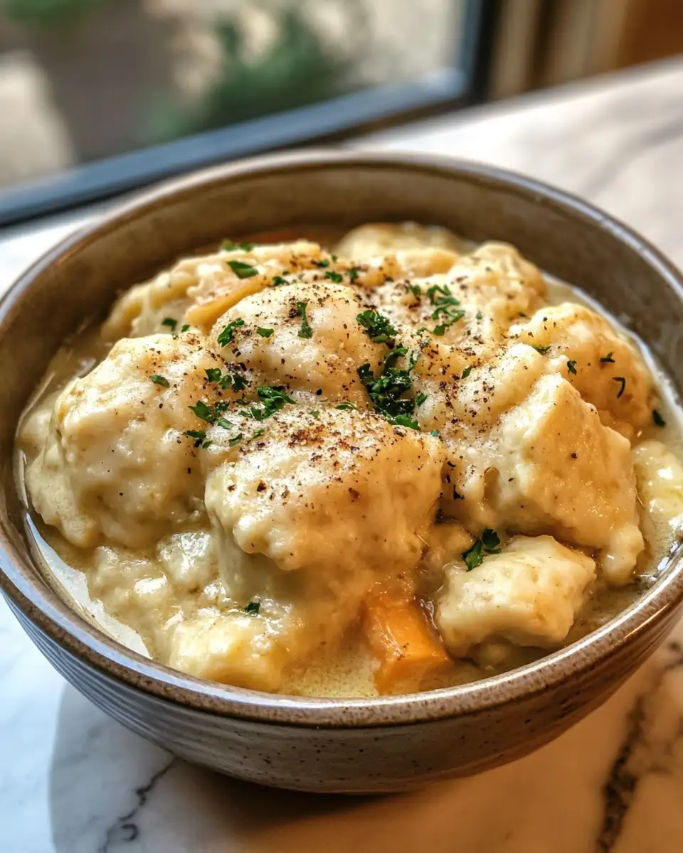 Final dish - Comfort in a Pot: Dutch Oven Chicken & Dumplings Delight