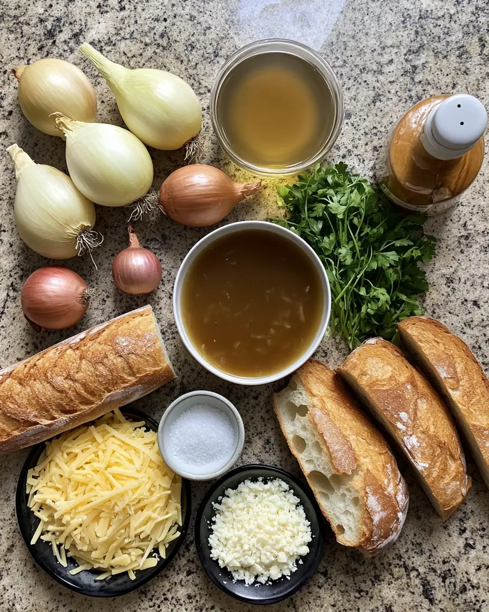 Savor the Soul-Warming Magic of French Onion Soup 4 Ingredients for Savor the Soul-Warming Magic of French Onion Soup