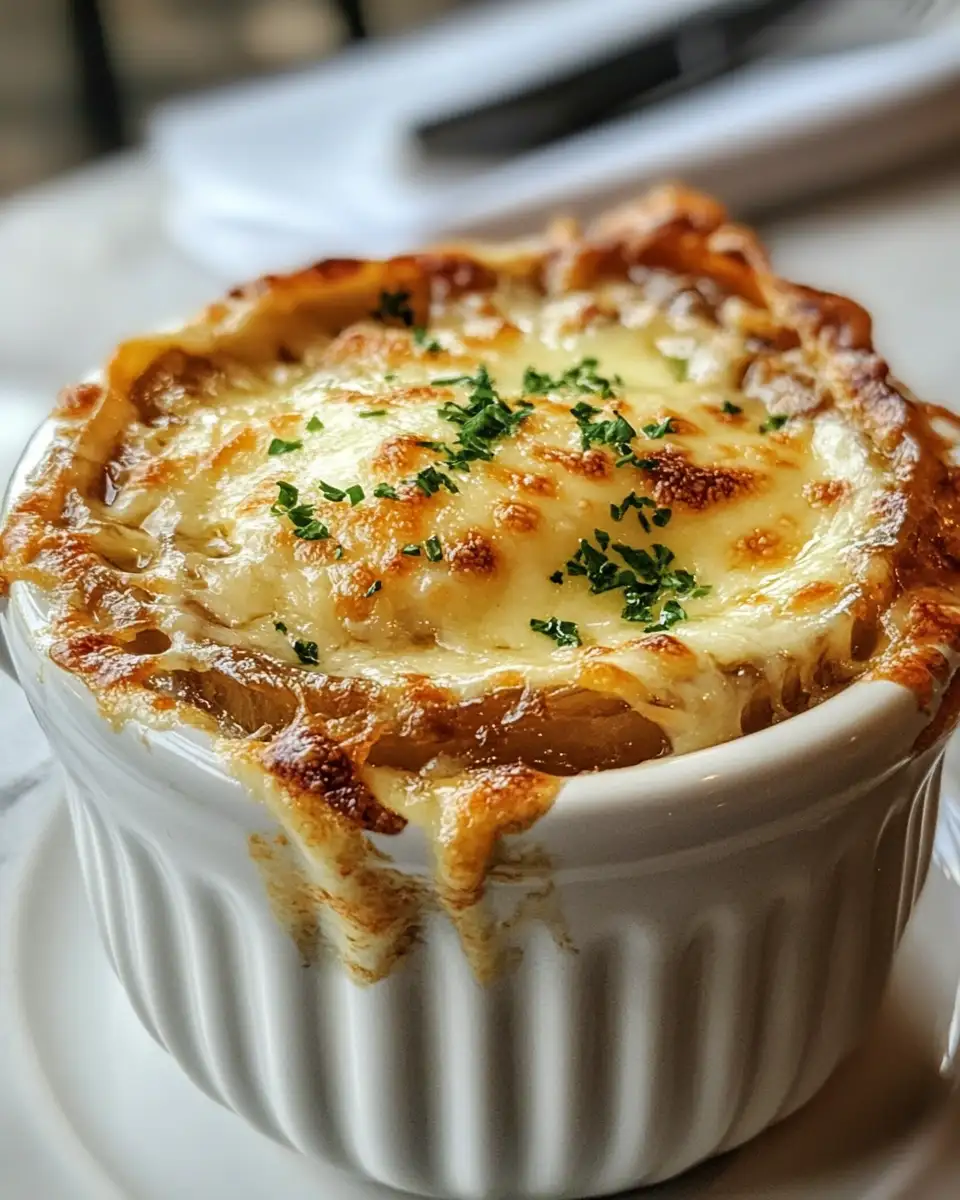 Indulge in the Ultimate French Onion Soup Experience with Caramelized Onions and Melted Cheese 6 Final dish - Indulge in the Ultimate French Onion Soup Experience with Caramelized Onions and Melted Cheese