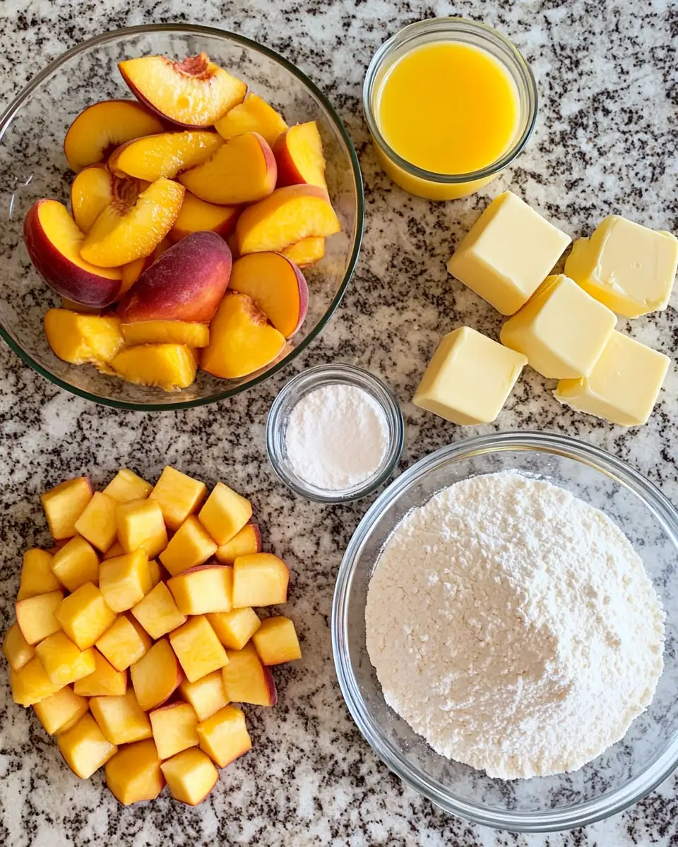 Savor Summer Sweetness with Irresistible Fresh Peach Cobbler Bars 4 Ingredients for Savor Summer Sweetness with Irresistible Fresh Peach Cobbler Bars