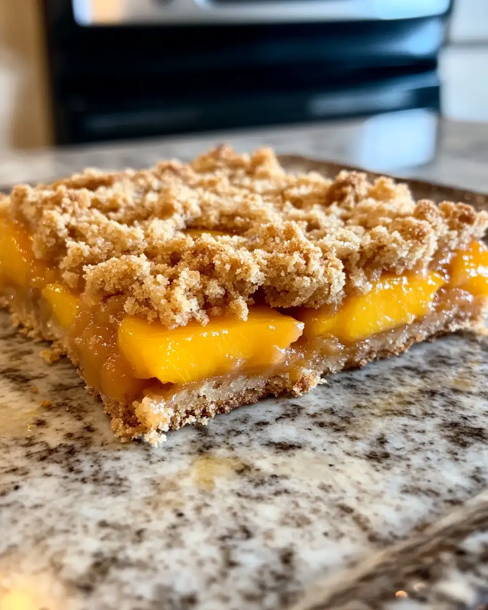 Irresistibly Sweet: Fresh Peach Cobbler Bars with a Brown Sugar Crumble 6 Final dish - Irresistibly Sweet: Fresh Peach Cobbler Bars with a Brown Sugar Crumble