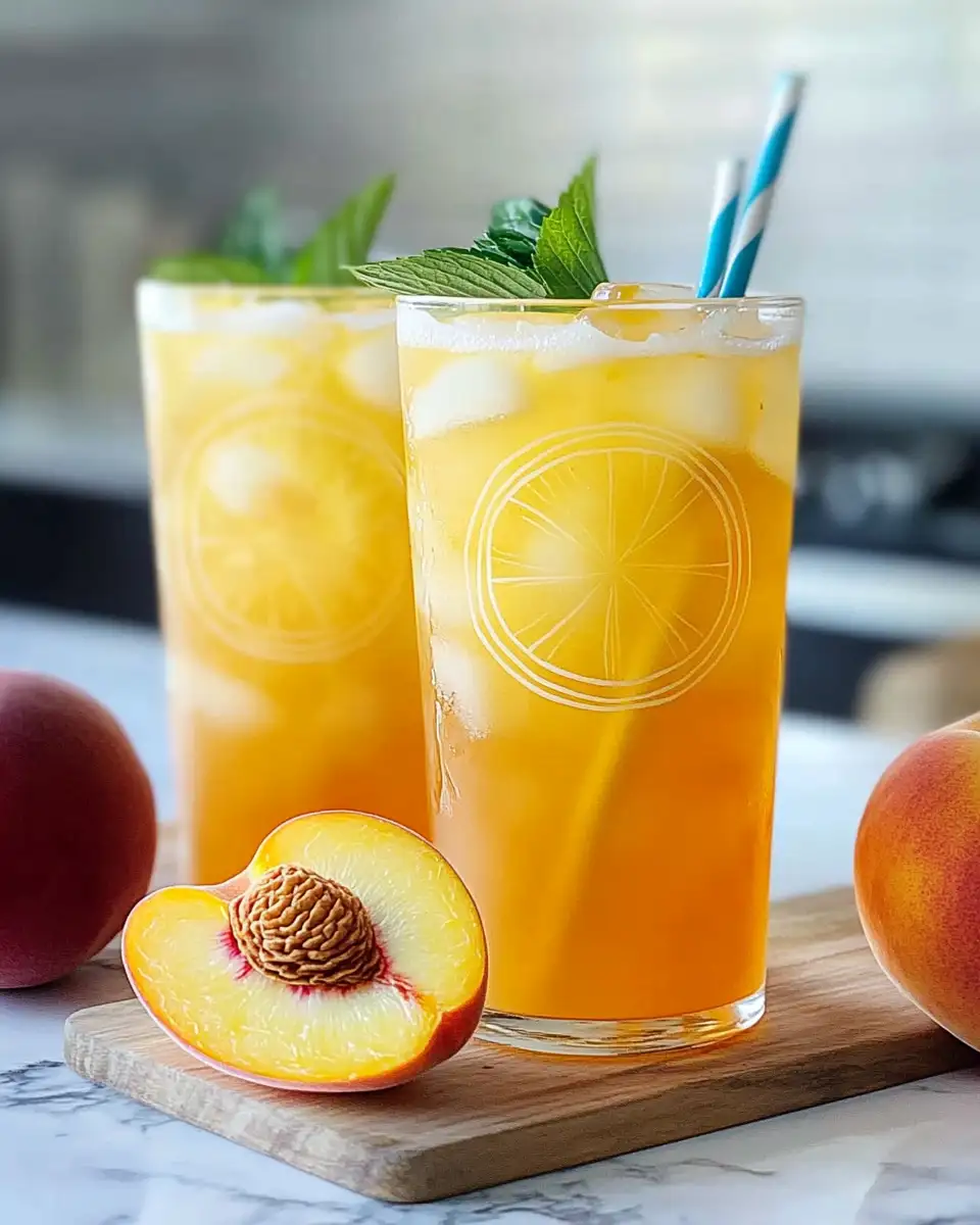 Sip into Summer Bliss with Fresh Peach Iced Tea Lemonade - Featured Image