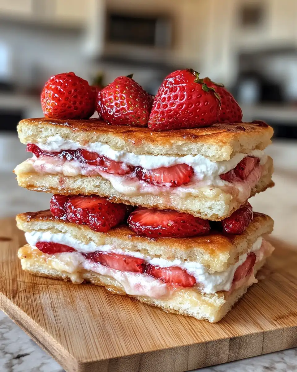 Decadent Delights: Dive into Fried Strawberry Cheesecake Sandwiches 6 Final dish - Decadent Delights: Dive into Fried Strawberry Cheesecake Sandwiches