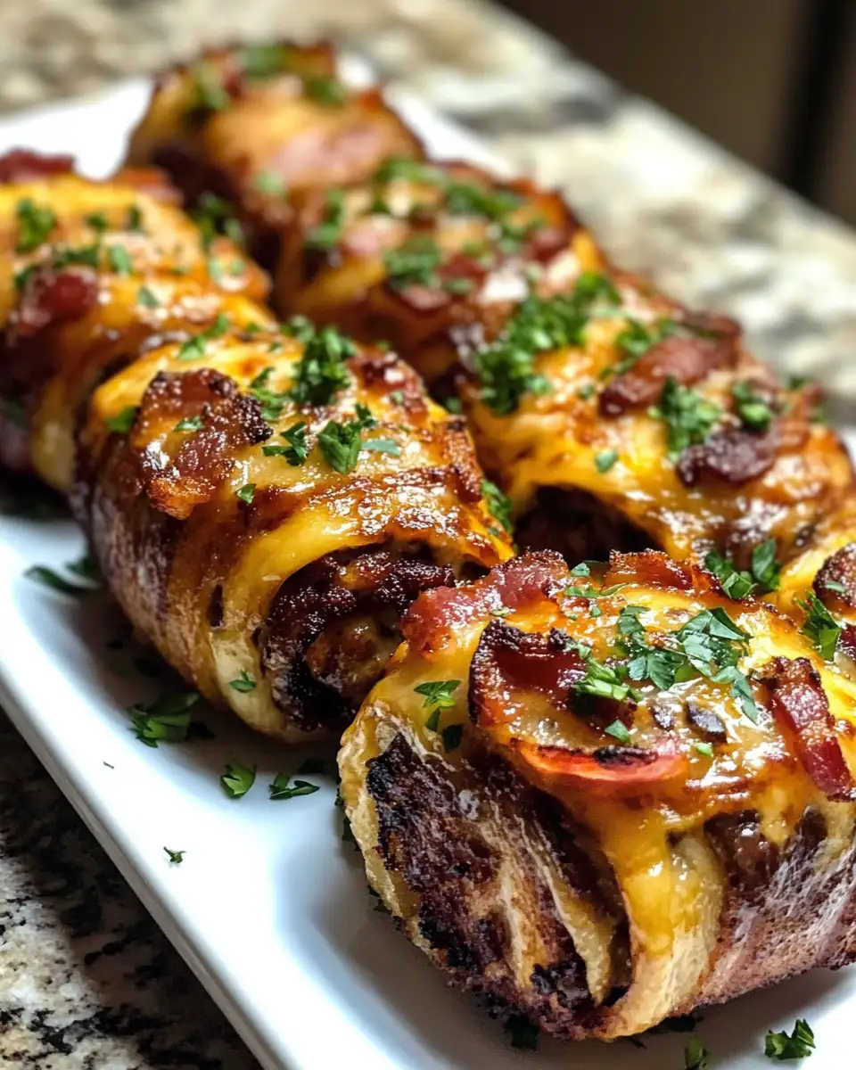 Final dish - Sizzling Garlic Butter Bacon Cheeseburger Rollups That Will Elevate Your Burger Game