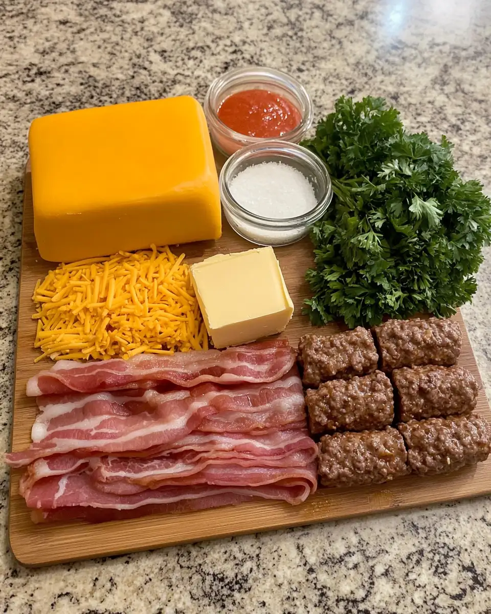 Ingredients for Sizzling Garlic Butter Bacon Cheeseburger Rollups That Will Elevate Your Burger Game