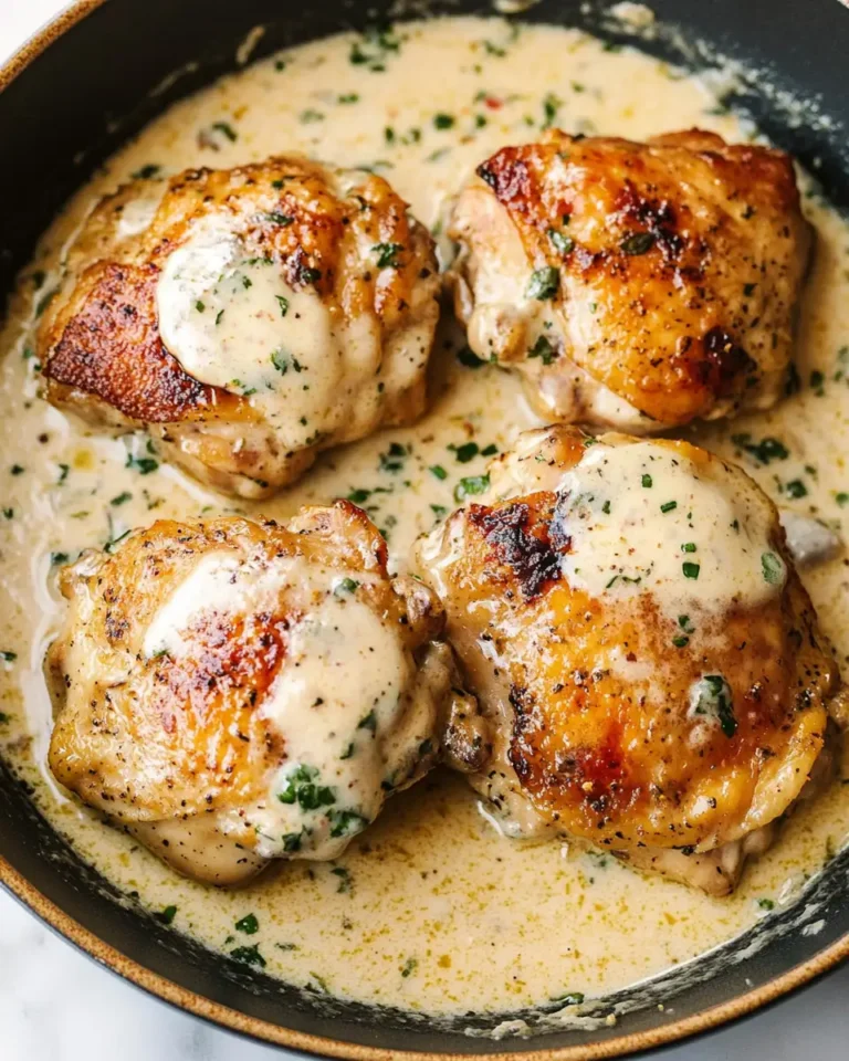 Garlic Butter Bliss: Indulge in Chicken Thighs with Parmesan Cream Sauce 5 Garlic Butter Bliss: Indulge in Chicken Thighs with Parmesan Cream Sauce - Featured Image