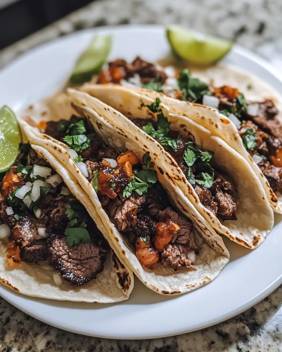 Final dish - Savor the Flavor: Garlic Butter Honey BBQ Beef Tacos Delight