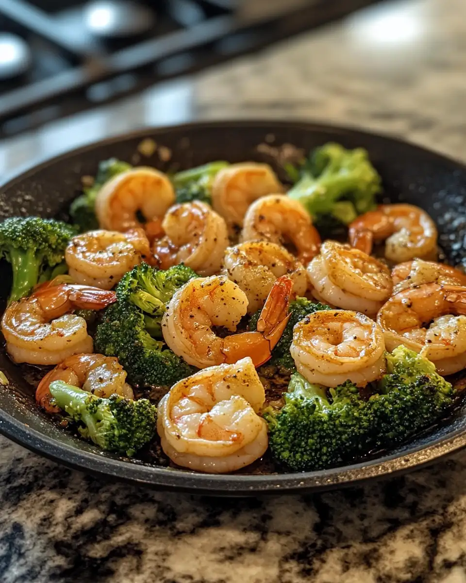 Final dish - Sizzle and Savory: Garlic Butter Shrimp & Broccoli Skillet Delight