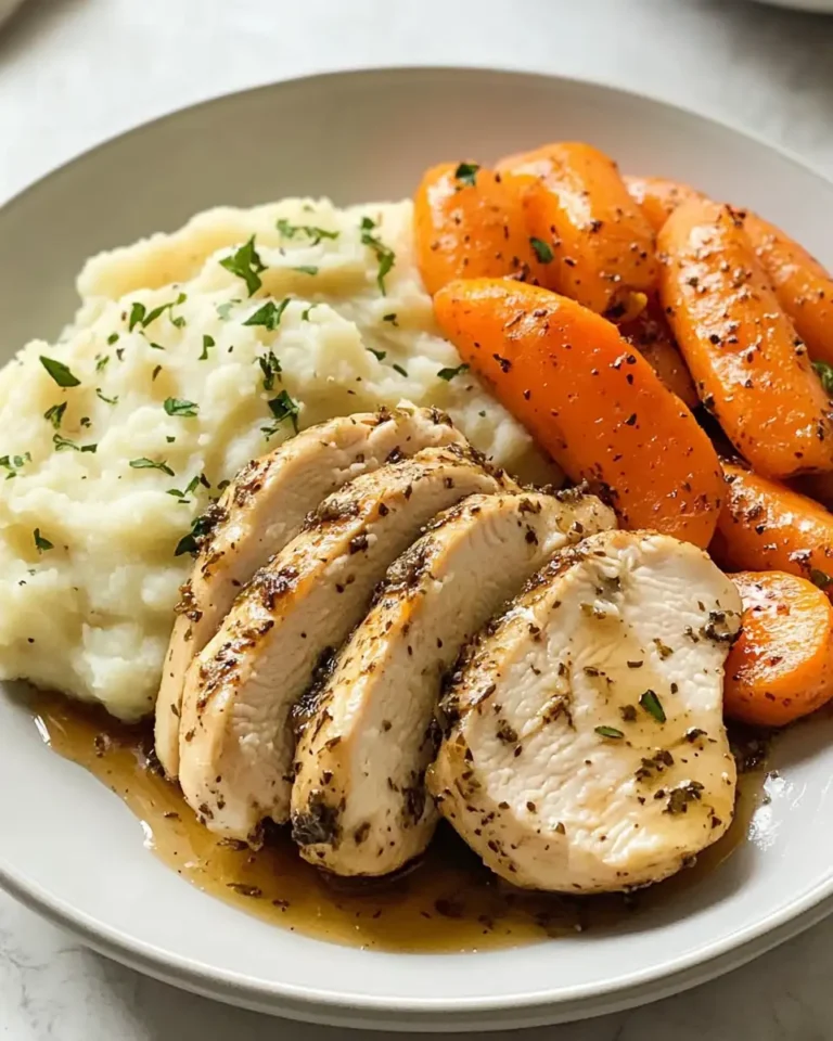Savor the Flavor: Garlic Herb Chicken with Mashed Potatoes and Glazed Carrots - Featured Image