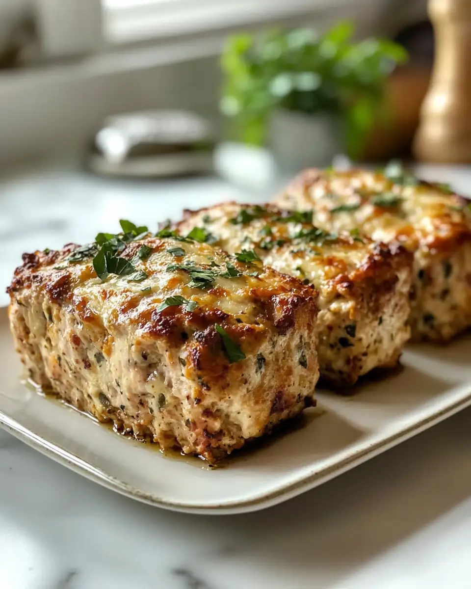 Final dish - Irresistibly Savory: Garlic Parmesan Chicken Meatloaves to Elevate Your Dinner Game