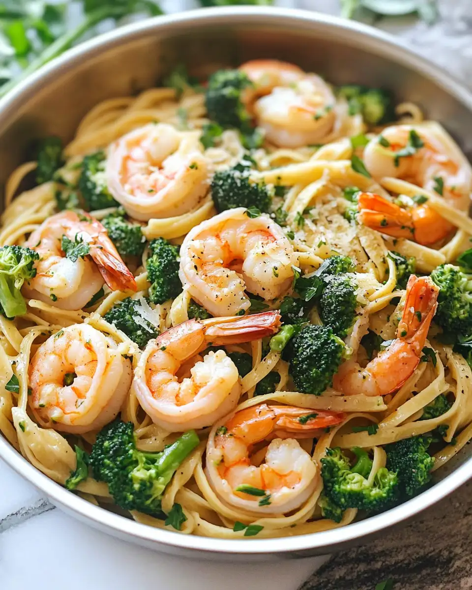 Savor the Flavor: Garlic Parmesan Shrimp and Broccoli Linguine Delight - Featured Image