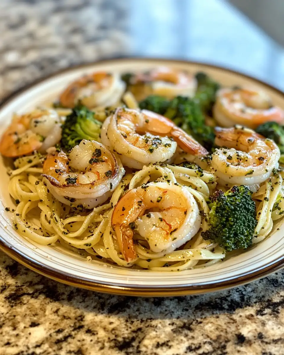 Savor the Flavor: Garlic Parmesan Shrimp and Broccoli Linguine Delight 6 Final dish - Savor the Flavor: Garlic Parmesan Shrimp and Broccoli Linguine Delight