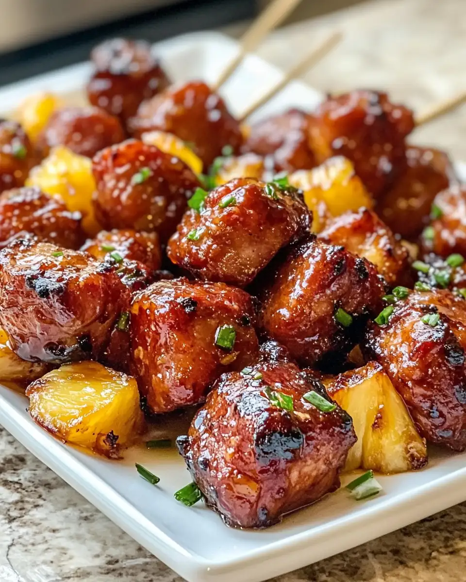 Tantalizing Glazed Kielbasa Pineapple Bites for Your Next Party 6 Final dish - Tantalizing Glazed Kielbasa Pineapple Bites for Your Next Party