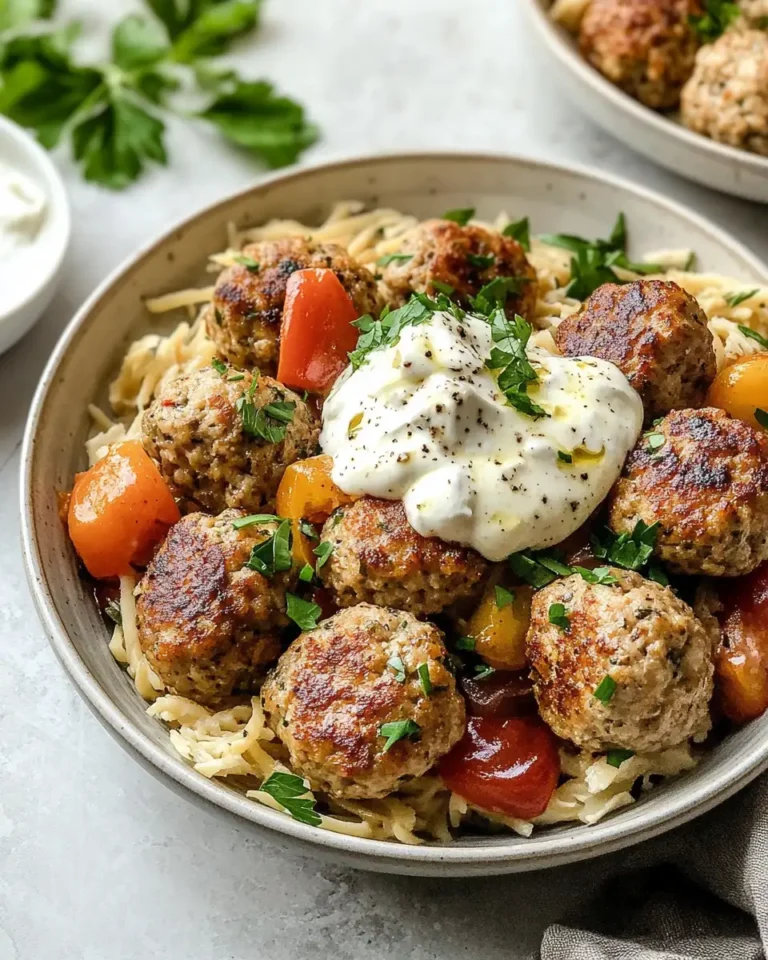 Savor the Mediterranean: Greek Turkey Meatballs with Feta Sauce Delight - Featured Image