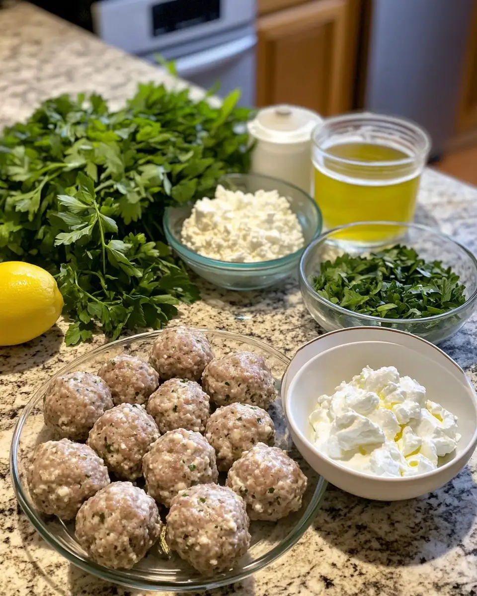 Ingredients for Savor the Mediterranean: Greek Turkey Meatballs with Feta Sauce Delight