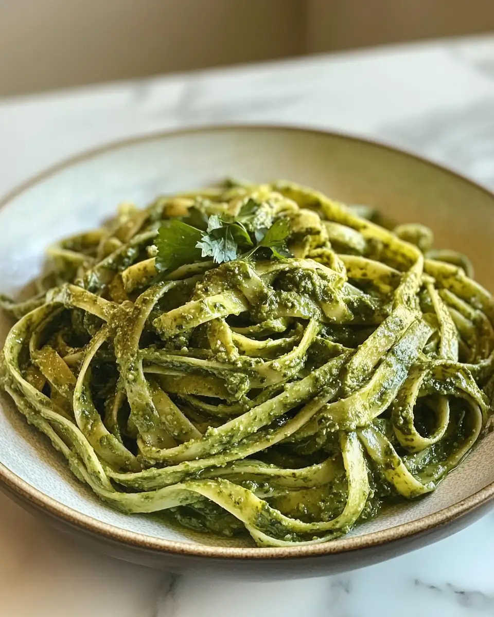 Final dish - Green Pasta Superfood Pasta Verde: A Vibrant Twist on Nutritious Dining