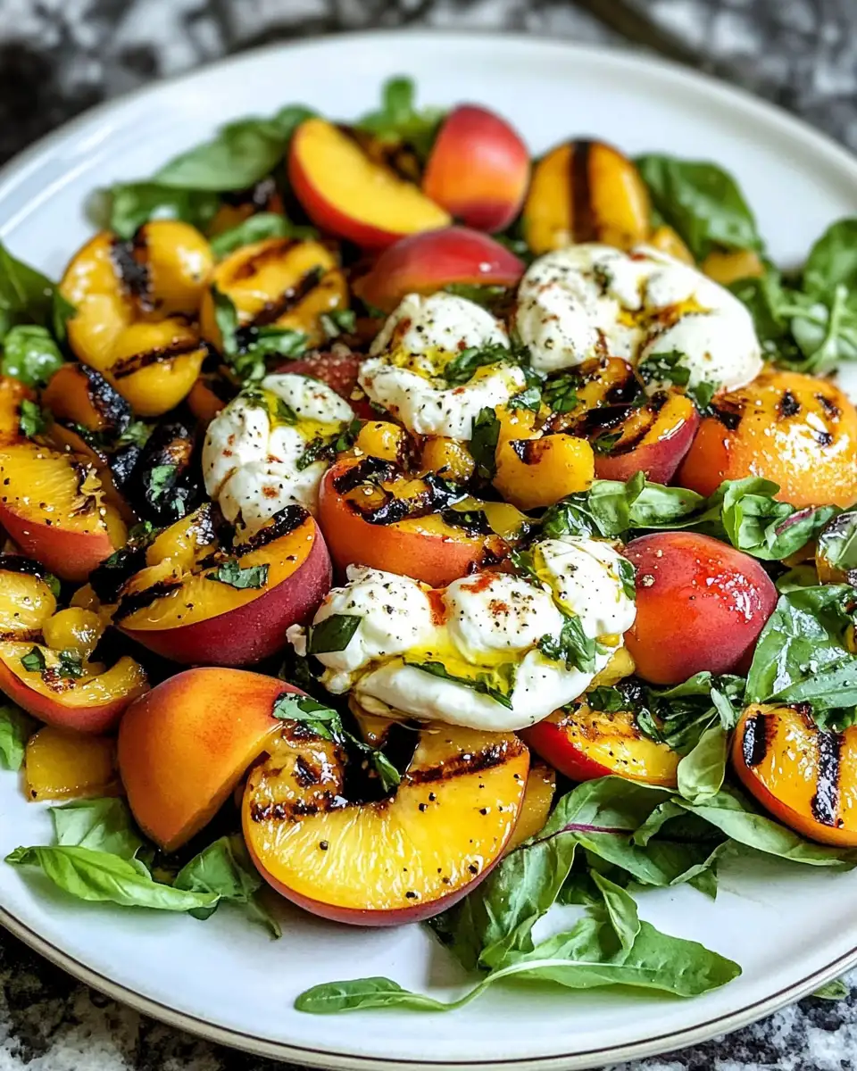 Summer Bliss: Grilled Peach & Burrata Salad Sensation - Featured Image