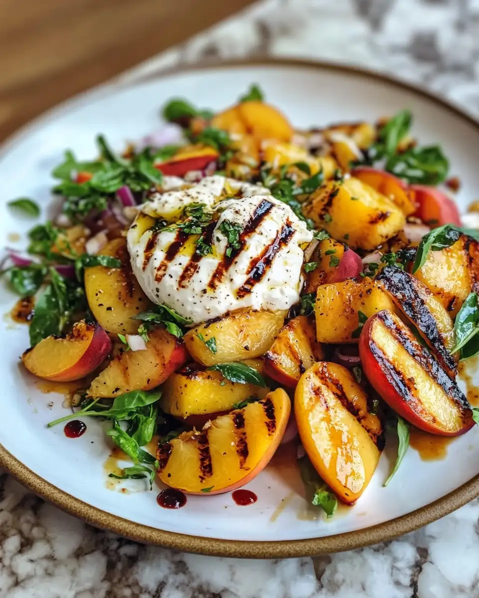 Savor Summer Bliss with Grilled Peach & Burrata Salad - Featured Image
