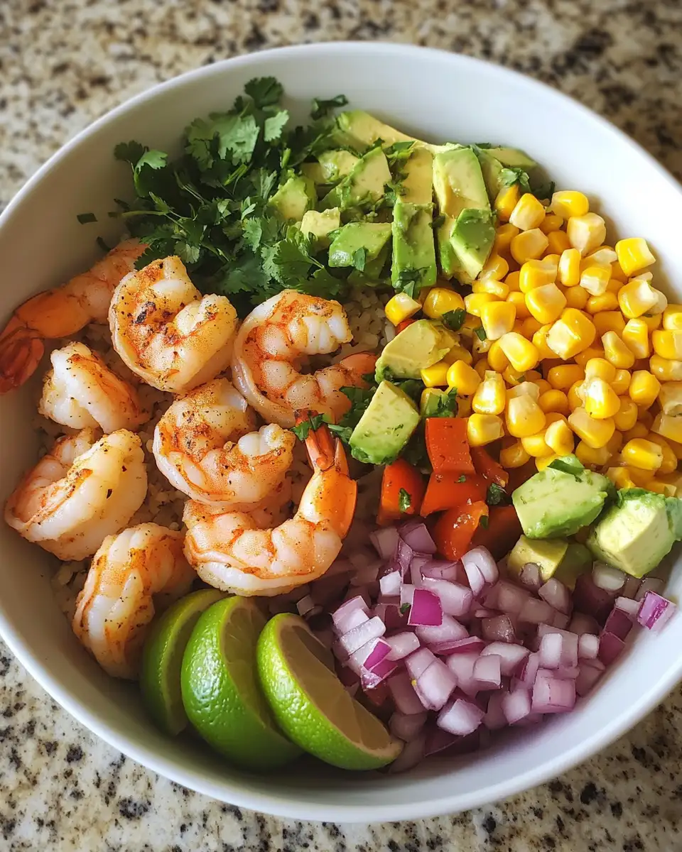 Ingredients for Savor the Flavor: Grilled Shrimp Bowl with Avocado Corn Salsa Recipe