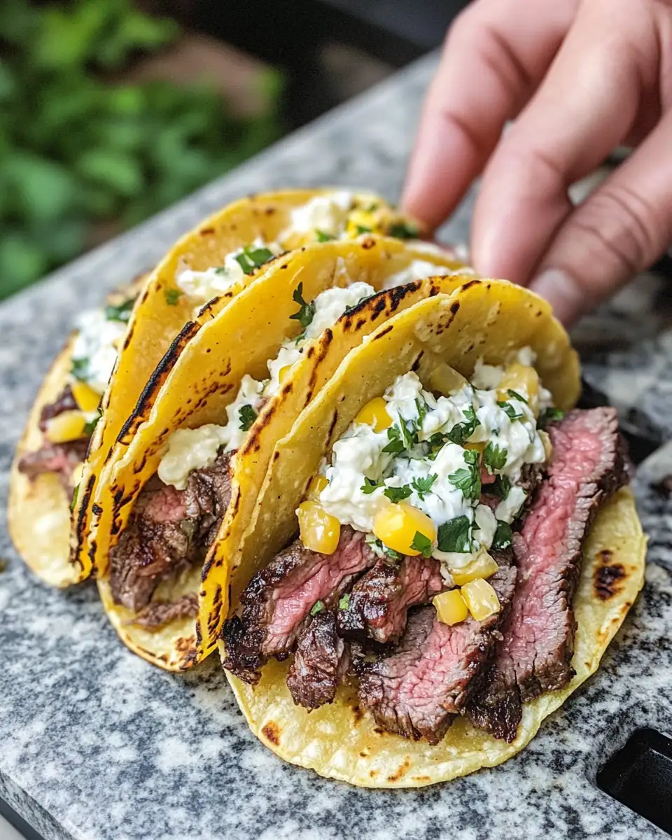 Sizzle and Spice: Grilled Steak Elote Tacos Delight - Featured Image