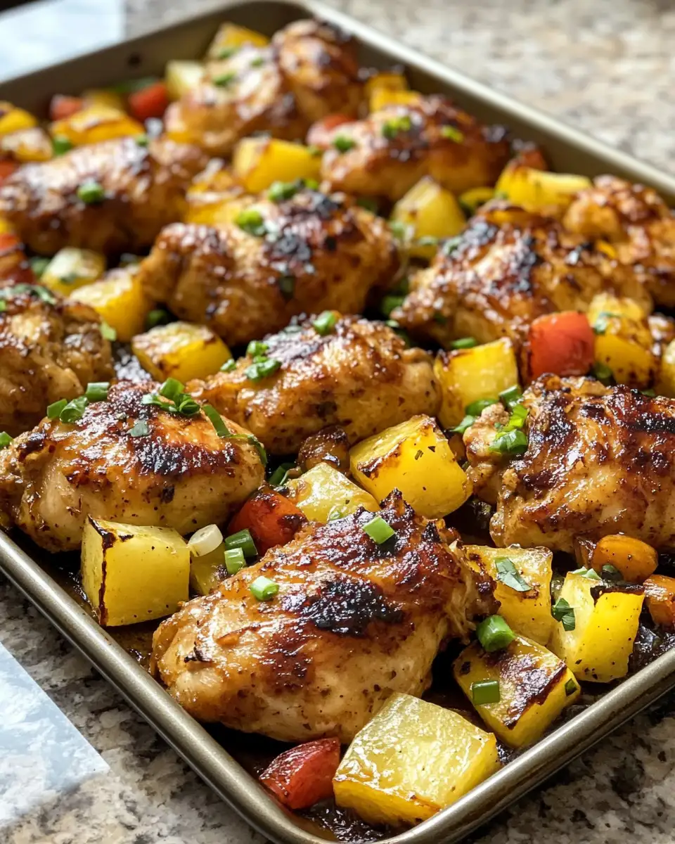 Final dish - Savor the Tropics with Easy Hawaiian Chicken Sheet Pan Magic
