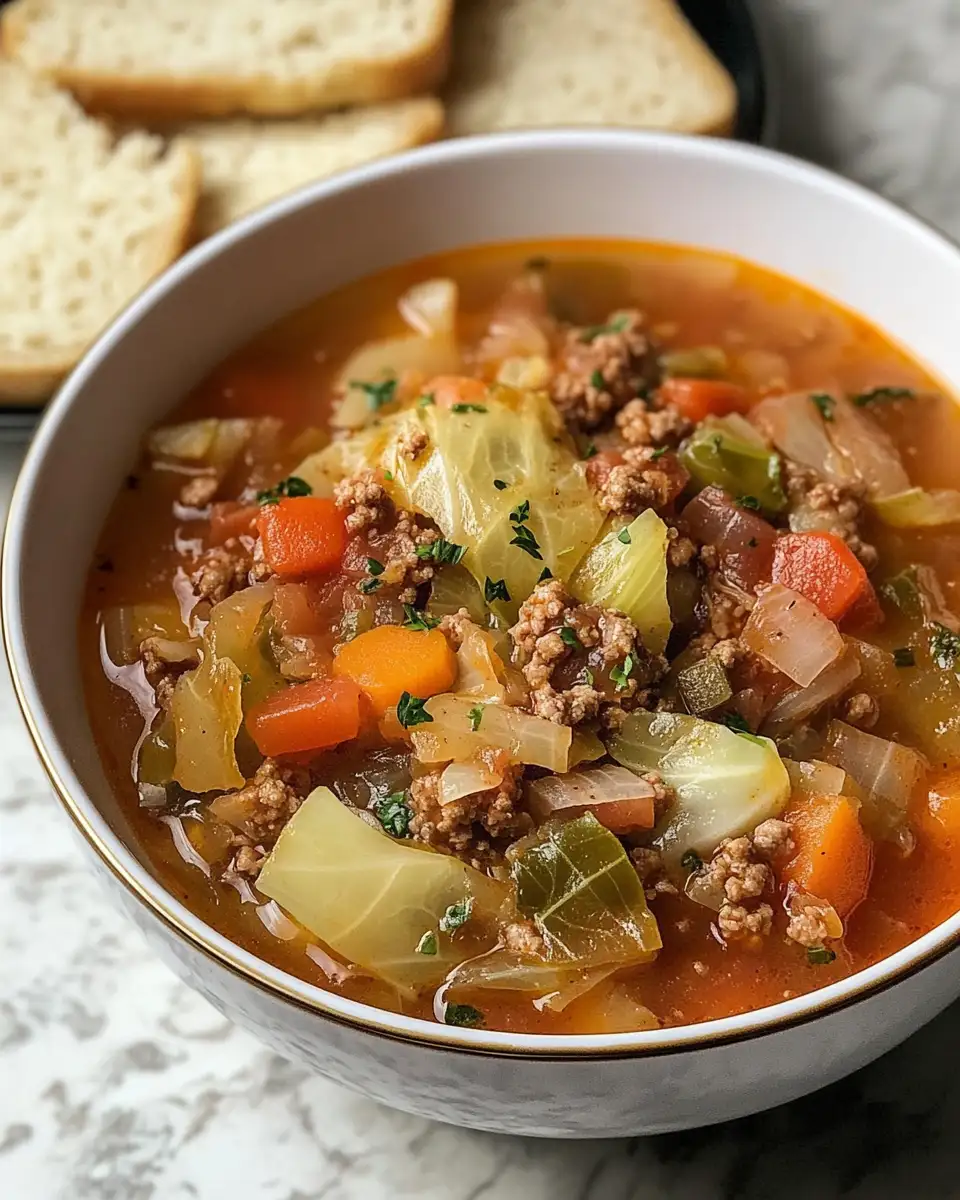 Cozy Up with a Bowl of Hearty Cabbage Soup with Ground Beef - Featured Image