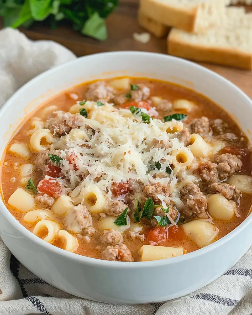 Cozy Up with Hearty Italian Sausage Soup and Creamy Parmesan - Featured Image