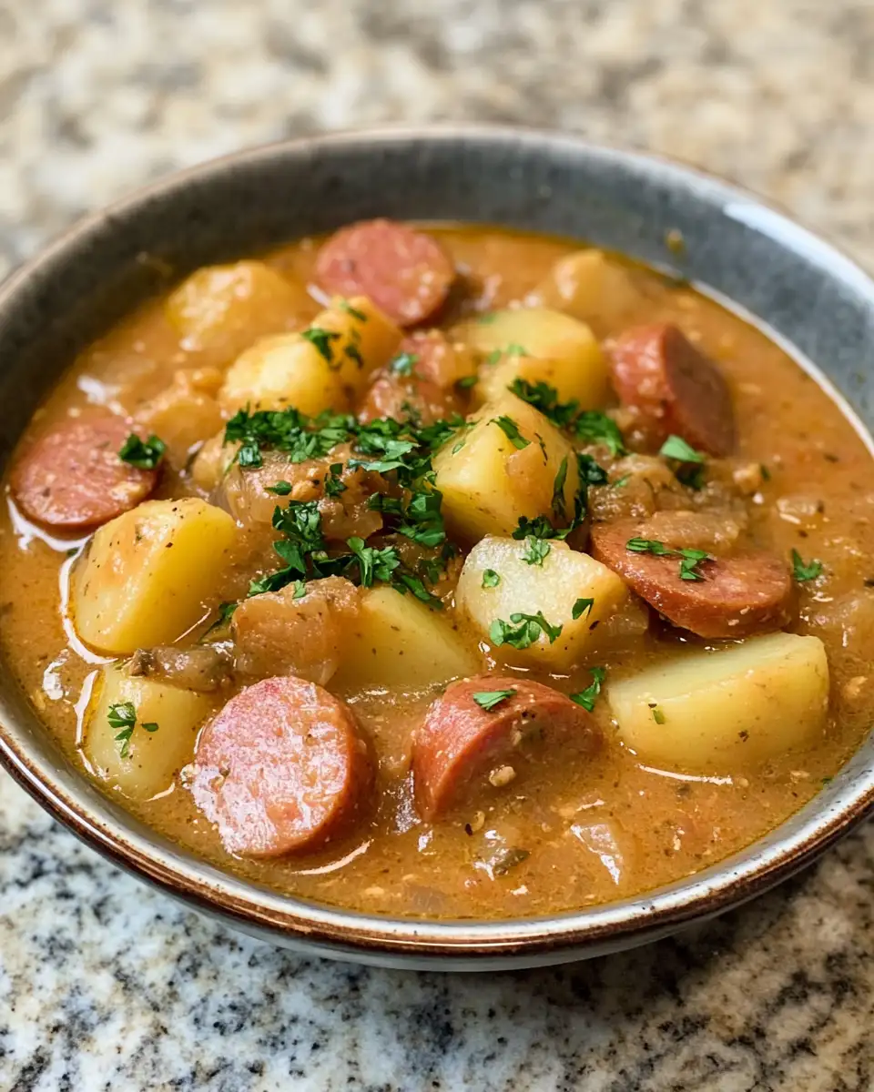 Final dish - Cozy Up with This Hearty Kielbasa and Potato Soup Recipe
