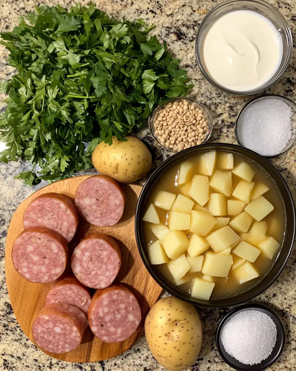 Ingredients for Cozy Up with This Hearty Kielbasa and Potato Soup Recipe