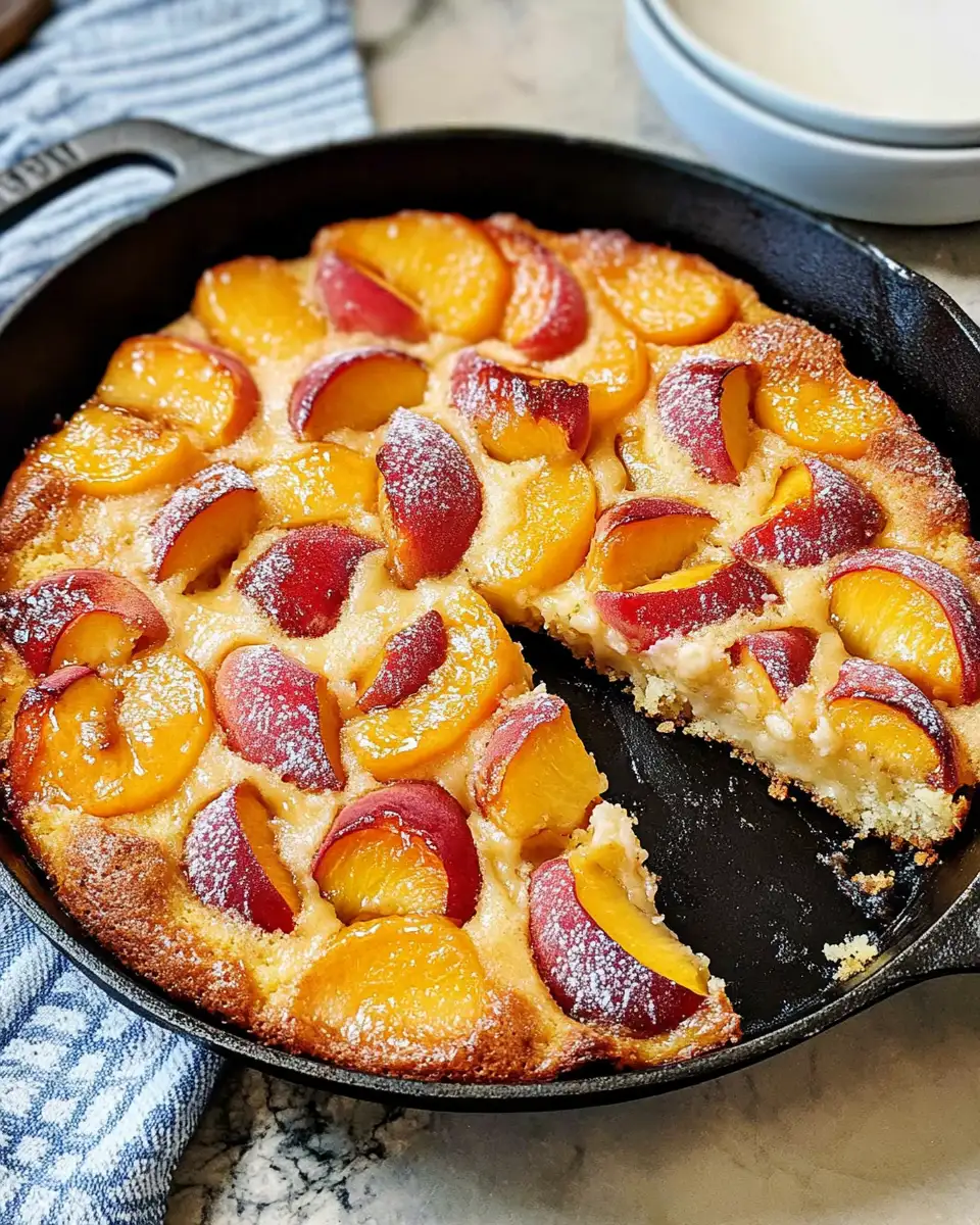 Irresistible Honey Butter Peach Skillet Cake: A Sweet Summer Delight - Featured Image