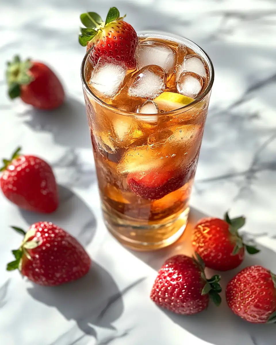 Refreshing Bliss: Easy Iced Strawberry Tea Recipe 6 Final dish - Refreshing Bliss: Easy Iced Strawberry Tea Recipe