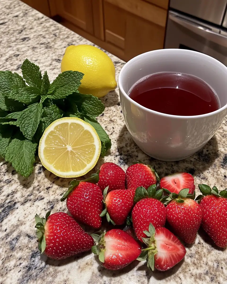 Refreshing Bliss: Easy Iced Strawberry Tea Recipe 4 Ingredients for Refreshing Bliss: Easy Iced Strawberry Tea Recipe