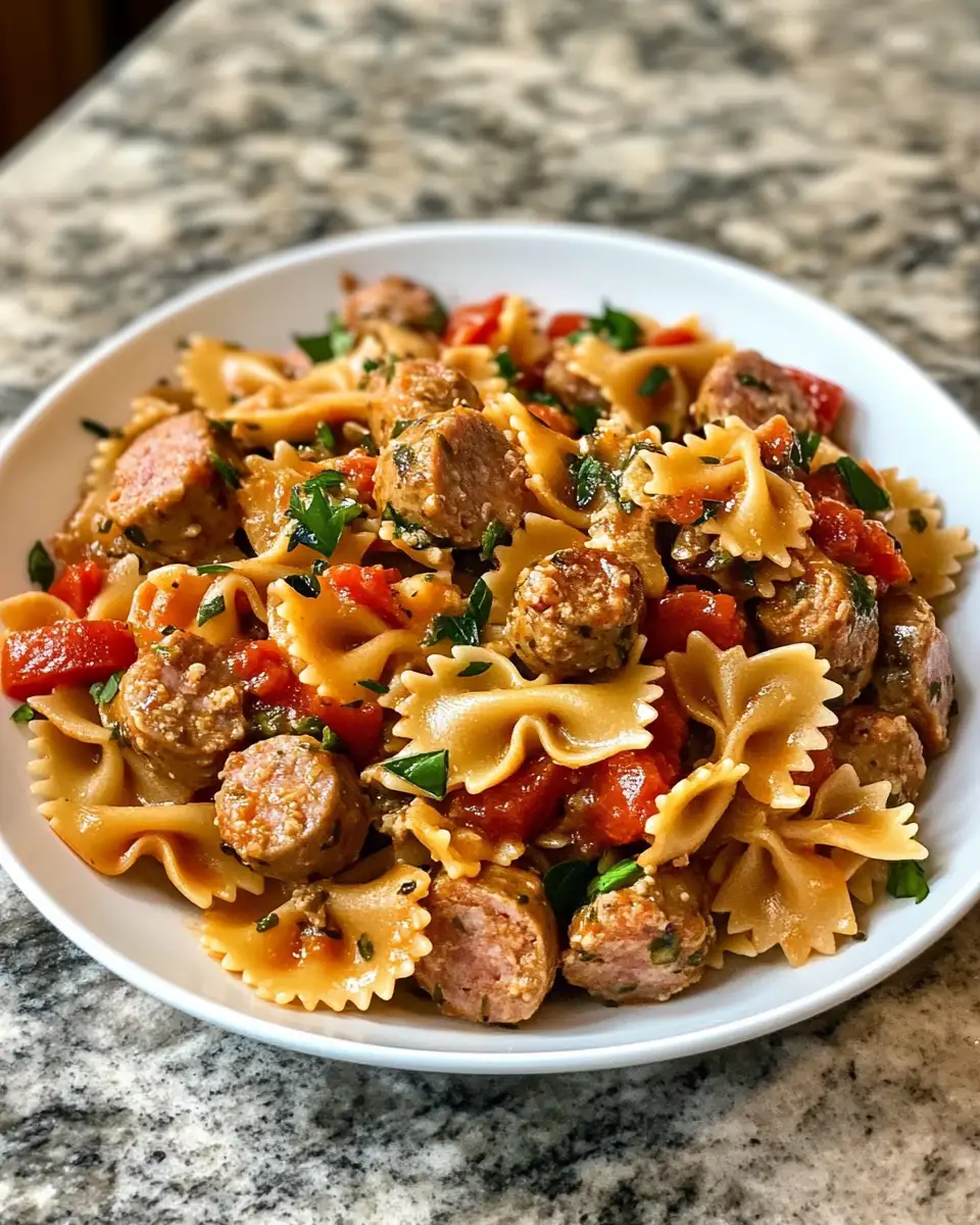 Savor the Flavor: Italian Sausage Meets Bow Tie Pasta Perfection 6 Final dish - Savor the Flavor: Italian Sausage Meets Bow Tie Pasta Perfection