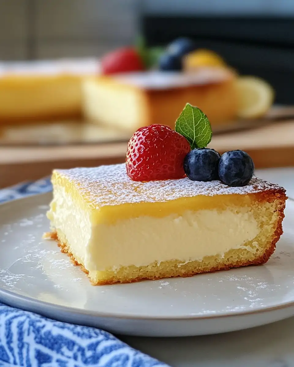 Luscious Lemon Custard Cake: A Creamy Dream Delight - Featured Image