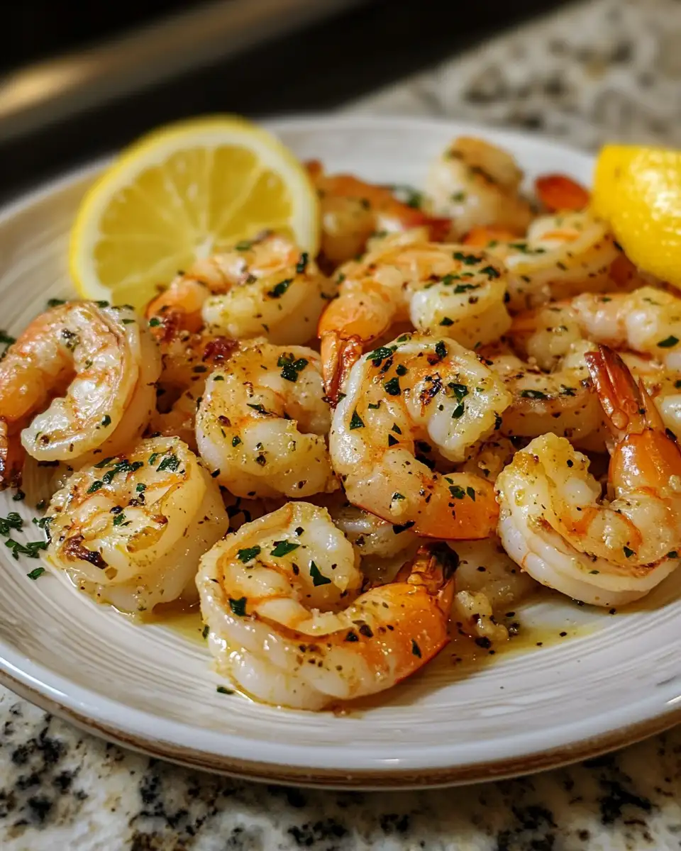 Final dish - Zesty Lemon Garlic Butter Shrimp Scampi Delight