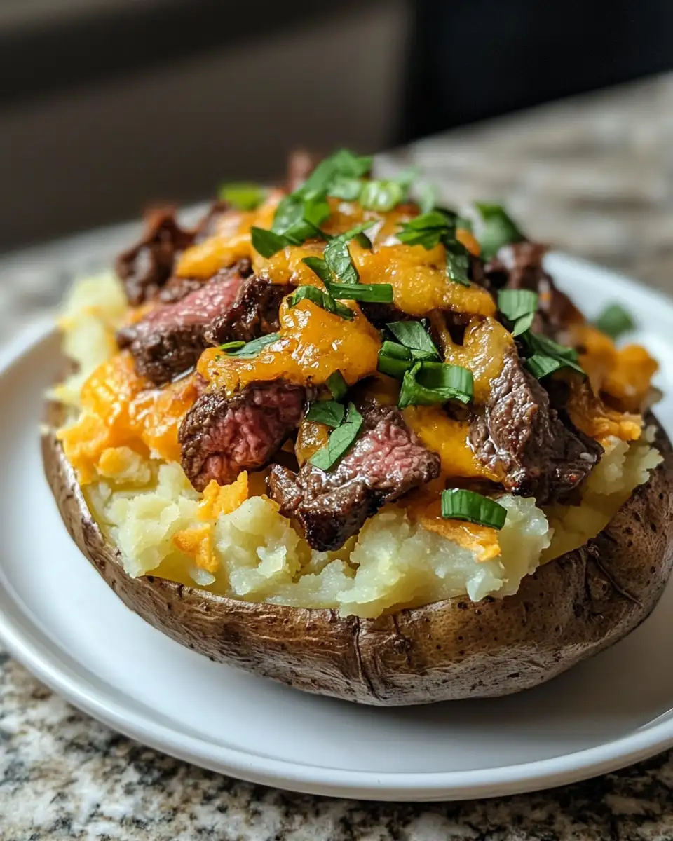 Final dish - Ultimate Loaded Baked Potato with Steak Delight