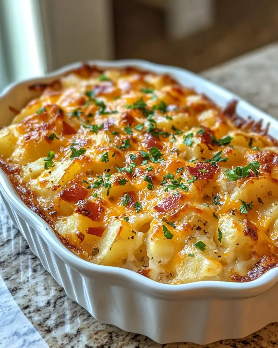 Final dish - Irresistible Loaded Cheesy Ranch Potato Bake Bliss