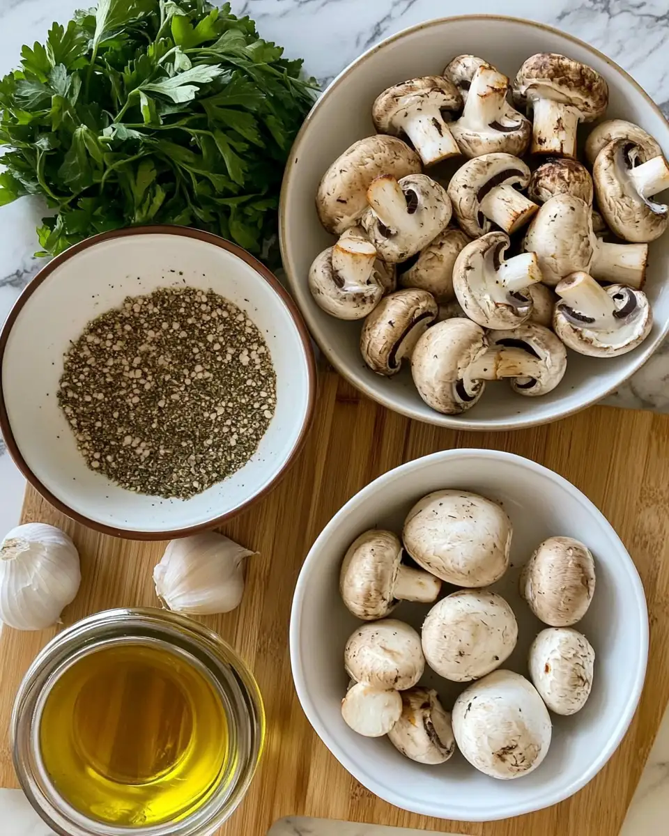 Ingredients for Savor the Flavor with Marinated Grilled Mushroom Skewers