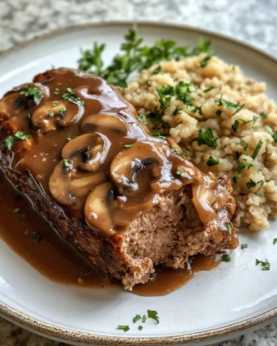 Final dish - Savor the Flavor: Meatloaf with Mushroom Gravy Magic